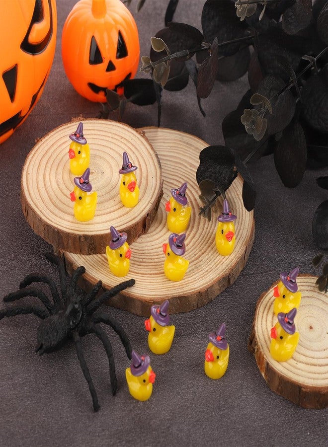 XIHIRCD 100pcs Mini Resin Ducks Bulk, Miniature Halloween Ducks Small Witch Hat Resin Duck Figurine Tiny Resin Ducks for Crafts School Halloween Decoration (1 Style) - Image 4